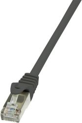 kabel LAN LogiLink CP2023S, 1 szt., RJ45, CAT 6, F/UTP, 0.50 m, czarny