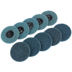 Draper 75626 Ten 75mm Polycarbide Abrasive Pads (Fine)