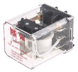 Przekaźnik mocy 240V ac DPDT RS PRO 2W, montaż PCB 9110Ω Otwór przezierny