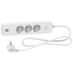 Przedłużacz Schneider Electric, 250V, 3 wtykowa dł. kabla 1.5m 16A Odace Francuski 2-biegunowy