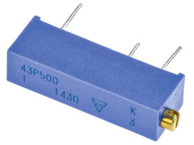 Potencjometr dostrojczy 50Ω THT 0.5W 20 -zwoje Regulacja boczna 2,5 mm