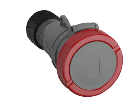 Złącze przemysłowe - zasilające 16A Gniazdo 415 V 2P+E Amphenol Industrial Czerwony IP67