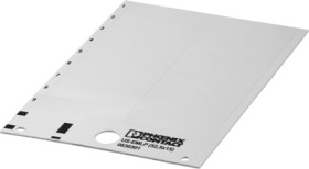 PVC device marker, (L x W) 14.9 x 52 mm, white, carrier card with 18 pcs, 0830301