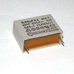 Kondensator 680nF 250AC MKTx2 RODERSTEIN 31mm x 23mm x 13mm