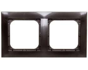 IMPRESJA Ramka podwójna antracyt R-2Y/50