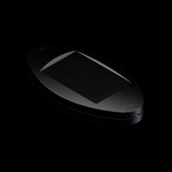 Teko - seria OVO-2 (OVO-2IR.9) - obudowa do pilota w kolorze czarnym z otworem na LED (95,5 x 51 x 17,3 mm)