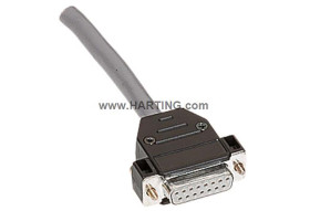 Osłona tylna D-Sub 37 -pinowe Tworzywo sztuczne Proste HARTING C