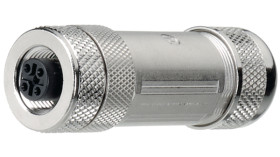 Przemysłowe złącza okrągłe 5-pinowe M12 Montaż na kablu Gniazdo Lumberg