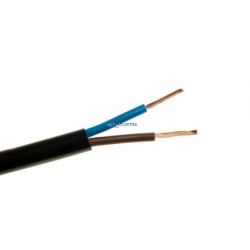 przewód elektryczny 2x0,5mm OMYp czarny płaski linka 1metr
