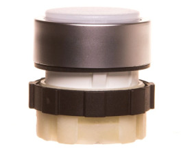 Przycisk biały podświetlany bistabilny IP67 22mm lampa max 1,9W IP67 BE-B3DL-WS-000000