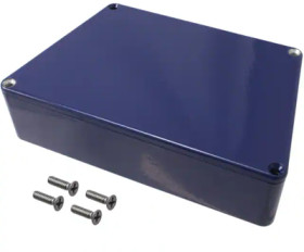 Aluminum enclosure, (L x W x H) 95 x 151 x 35 mm, blue, IP54, 1590TRPCCB
