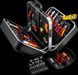 00 21 42 Tool set, tool case, electrical, 63 pieces