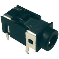 Cliff FC68129 3.5mm Audio Jack Socket, Horizontal Mount, 4 Pins, Black