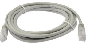 Patchcord RJ45 UTP 5e, długość 15m - szary