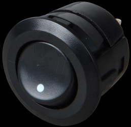 DS 059 SS Rocker switch, 3 A - 250 V, 2-pin rocker, black