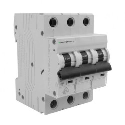 Wyłącznik nadprądowy S bezpiecznik 3-fazowy C16 (C 16A) 3-biegunowy 3P (400V AC) 3-modułowy 10kA VDE Doktorvolt