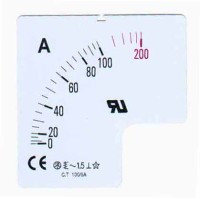 0MIER-SKALA100/5/72 Skala do miernika 72x72mm, 5AVAC - pomiar pośredni do 100AAC