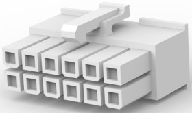 Socket housing, 12 pole, pitch 4.2 mm, straight, natural, 1-794954-2