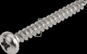 190104 Chipboard screws, half-round head, 4.0x50 mm, PZ2, pack of 200