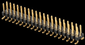 2 x 20-pin SMD header, straight, pitch 2.00