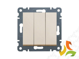 LUMINA Wyłącznik potrójny 3-biegunowy kremowy WL0071 HAGER