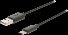 CCGB60600BK10 USB 2.0 Cable, male Typ C > A male, 1 m, black