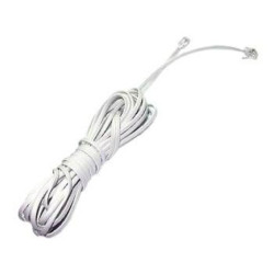 Kabel telef. podłączen. 4m biały