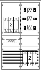 Szafka rozdzielcza Striebel & John KS402SB 2CPX032402R9999, 550 mm x 950 mm x 215 mm, 1 szt.