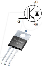 IKP30N65H5XKSA1 IGBT transistor, N-channel, 650 V, 55 A, 188W, TO-220