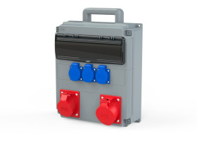 Rozdzielnica budowlana RB 14M gniazda 1x32A/5 1x16A/5 3x250V IP54 OPOLE 909210006W PCE