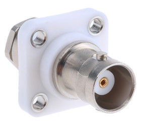 Złącze koncentryczne Montaż na kołnierzu Żeński 50Ω typ złącza Złącze BNC 0 to 4GHz, zaciskane typ kabla RG179, RG187,