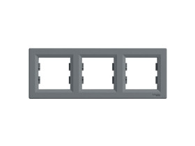 ASFORA Ramka 3 potrójna pozioma stal EPH5800362 SCHNEIDER ELECTRIC