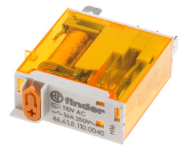 Przekaźnik mocy 110V ac SPDT Finder 1.2W, Wciskane 6900Ω Szybkie łączenie