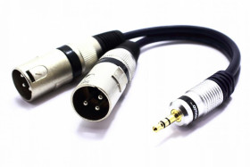 ADAPTER 2X XLR WTYK JACK 3.5 AUX STEREO VITALCO