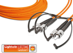 LDP-50 ST-ST 2.0 Duplex fibre optic patch cable, MM OM2, ST - ST, 2.0 m