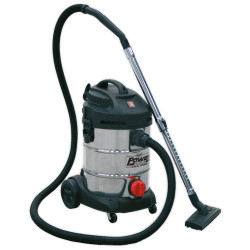 Sealey PC300SD Vacuum Cleaner Industrial 30ltr 1400W/230V Stainless Bin