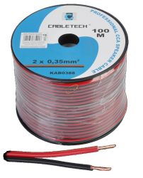 KABEL GŁOŚNIKOWY 0.35mm CZARNO-CZERWONY