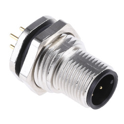 Złącze wielostykowe przemysłowe 4-pinowe M12, panelowe Gniazdo binder