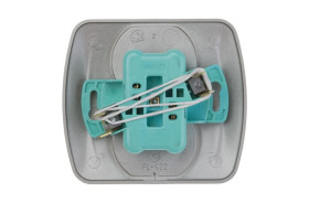 Simon Akord Gniazdo podwójne b/u 16A IP20 satyna metalizowana AG2/29