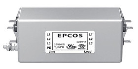 Filtr EMC 10A 3-fazowy 12.9mΩ 300/520 V AC 50 → 60Hz EPCOS Montaż w obudowie