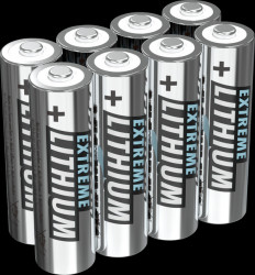 1512-0012 Lithium battery, AA (Mignon), 3000 mAh, 8 pcs.