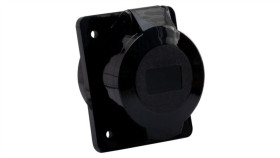 Gniazdo Siłowe Tablicowe Skośne 32A 5P /Fe/ Czarne