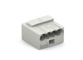 Złączka do puszek instalacyjnych MICRO 4pin - jasnoszara