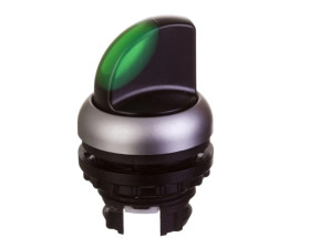 Napęd przełącznika 2 położeniowy zielony z podświetleniem bez samopowrotu M22-WLKV-G 284395