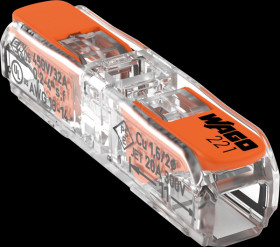 221-2411 Through connector max. 4 mm², 2 conductors