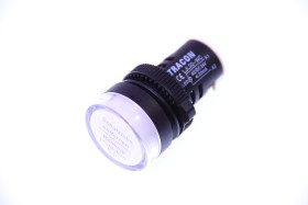 Lampka kontrolna LED biała 22mm 24V AC DC