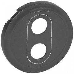 CELIANE Plakietka gniazdo pojedyncze banan grafit 067872