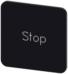 Tabliczka opisowa Siemens 3SU1900-0AF16-0DS0 (S x W) 22 mm x 22 mm STOP 10 szt.