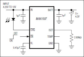 Linear Li+ Battery Charger with Integrated Pass FET and Thermal Regulation in 3mm x 3mm Thin DFN