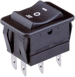 Arcolectric (Bulgin Ltd.) Przełącznik kołyskowy H1570 VB AAA 250 V/AC 16 A 2 x wł/wył/wł zatrzask/0/zatrzask 1 szt.